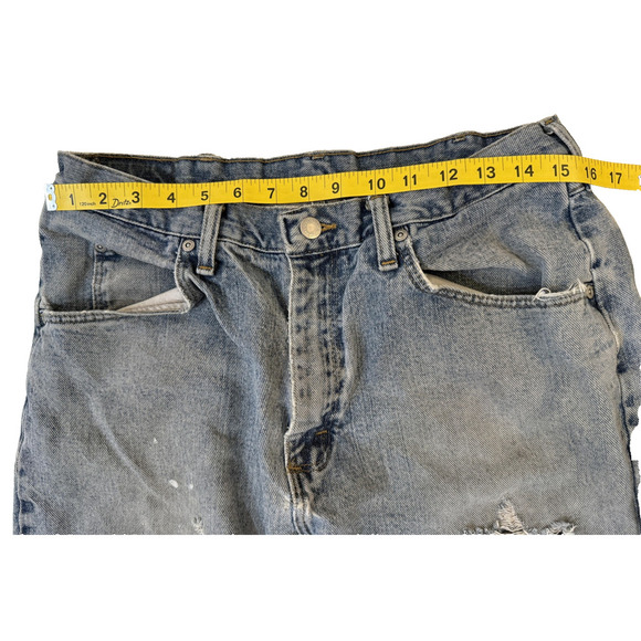 Vintage Wrangler Jeans Mens 34x34 Blue Distressed Paint Stains Workwear 90s - Picture 5 of 7